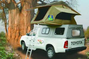 Camping car in 4x4 Toyota in 4x4